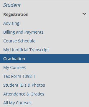 Fall 2025 Graduation Deadline Menu