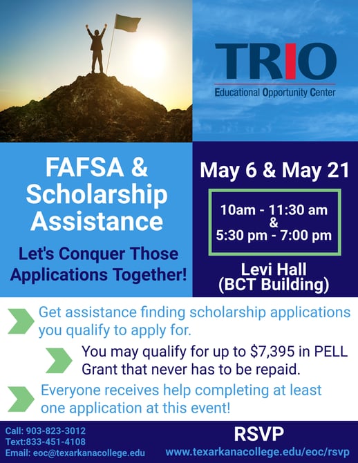 Scholarship and FAFSA  Workshop Flyer